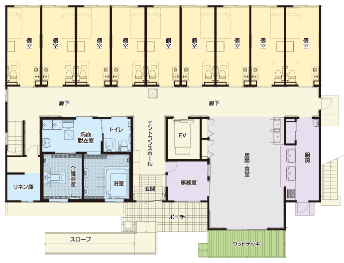 住宅型有料老人ホーム フォーユー東大阪のフロア案内