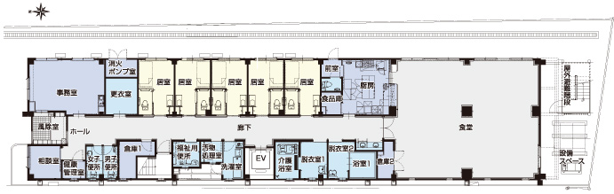 奈良県橿原市の住宅型有料老人ホーム フォーユー橿原のフロア案内