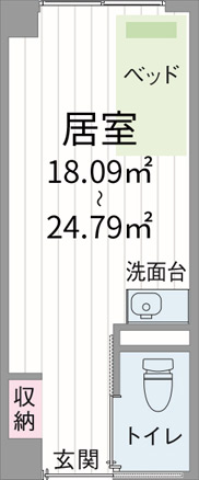 住宅型有料老人ホーム フォーユー彩都のお部屋の見取り図