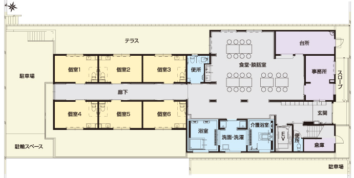 住宅型有料老人ホーム フォーユー堺東山のフロア案内