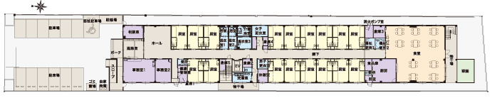 住宅型有料老人ホーム フォーユー八尾のフロア案内