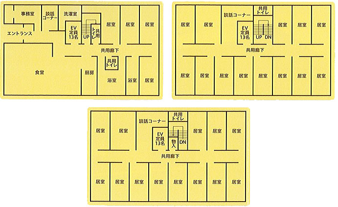 まごころ荘尼崎のフロア案内