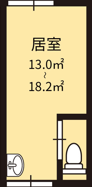 まごころ荘石津Ⅱのお部屋の見取り図