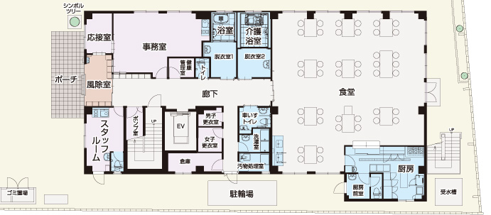 住宅型有料老人ホーム やさしい手東大阪のフロア案内