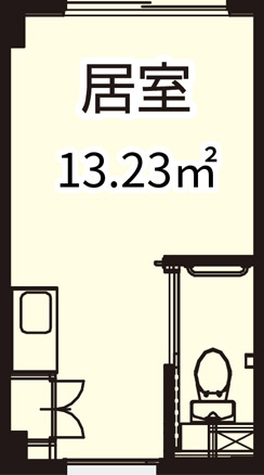 東大阪市にある有料老人ホーム やさしい手東大阪長瀬のお部屋の見取り図