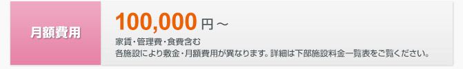 サービス付き高齢者向け住宅 月額費用